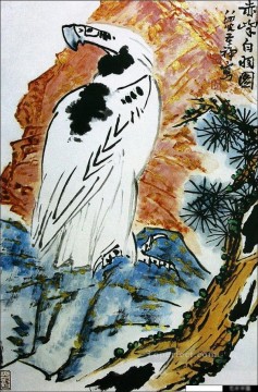 中国 Painting - 李 kuchan イーグルの木の繁体字中国語